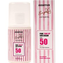 Mythriva Eny Elif Nur Yel Pink Tone Up SPF50 Cilt Aydınlatıcı Ton Eşitleyici Pembe Güneş Kremi