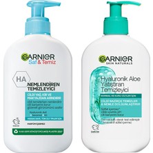 Mythriva Garnier Saf&temiz Nemlendiren Temizleyici 250 ml & Hyaluronik Aloe Nemlendiren ve Yatıştıran Temizleyici 250 ml Cilt Bakım Seti