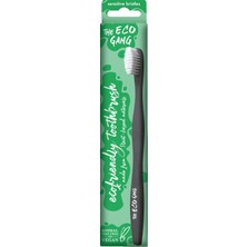 Mythriva The Eco Gang Bitki Bazlı Çevre Dostu Bambu Diş Fırçası Beyaz Adult Plant Based Sensitive White