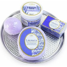 Mythriva 4'lü Hediye Sabun Seti - Lavanta Kokulu Banyo Seti - Banyo Topu, Lavanta Özlü Krem ve Sabun