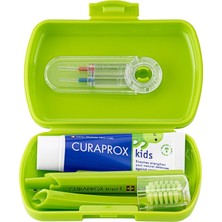 Mythriva Curaprox Çocuklar Seyahat Seti, Yeşil, Isviçre'de Üretilmiştir
