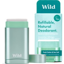 Mythriva Wild Yüzde Doksan Sekiz Natural Stick Deodorant Kutu ve Refill Fresh Aqua Case ve Fresh Cotton & Sea Salt 40 G.