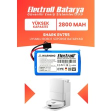 Electroll Shark Ion RV755 Uyumlu Batarya (Yüksek Kapasite) 2800MAH Pil Robot Süpürge Bataryası