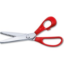Mythriva Victorinox Tırtıklı Makas, Ekstra Keskin Bıçak, 21 Cm, Sağlam Plastik Sap, Paslanmaz Çelik, Kırmızı