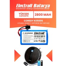 Electroll Coredy R3500S Uyumlu Batarya (Yüksek Kapasite) 2800MAH Pil Akıllı Robot Süpürge Bataryası