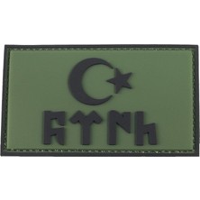 Mythriva Single Sword Single Sword Göktürk Plastik Patch - Peç, Haki