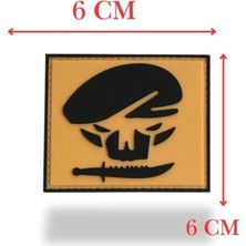 Mythriva Single Sword Single Sword Bere-Biçak Plastik Patch - Peç 6cm x 6cm, Bej