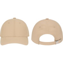 Mythriva Perlotus Unisex Spor Kep Şapka Mikro Polyester Kumaş 6 Parça Ayarlanabilir Metal Tokalı Krem