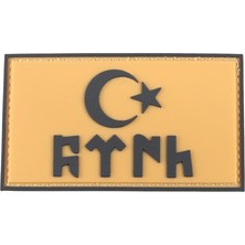 Mythriva Single Sword Single Sword Göktürk Plastik Patch - Peç, Bej