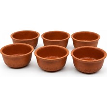 Risingmaber 6 Adet Sütlaç Çömlek Kasesi Sufle Kasesi ve Güveç Seti Fırın Kasesi, Toprak Çömlek Kase Takımı MG01