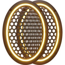 Mythriva Neon Işıklı (6x9) Inç Kaliteli Plastik Hoparlör ve Midrange Kapağı - 2 Adet - Sarı