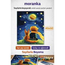 Mythriva Sayılarla Boyama Tuval Seti Fırça Boya Dahil (Çıtalı) 40X50 cm - Küçük Prens