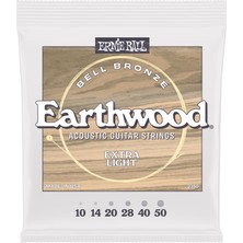 Mythriva Ernie Ball Extra Light Earthwood Bell Bronz Gitar Telleri Western Gitar 10-50