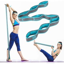 Mythriva Aputue Esnek Bant, 9 Halkalı Yoga Bandı, Fizik Tedavi, Pilates, Dans ve Jimnastik Için Esneme Bandı, Yoga Strap