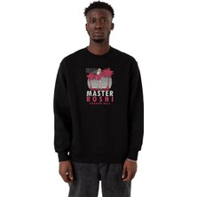 Mythriva Tshirthane Dragon Ball Z Anime Master Roshi Ho!! Siyah Erkek 2ip Sweatshirt P24144S3010, Xs