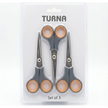 Mythriva Smartizi 3 Adet Büyük Boy Ofis Makası - 15 cm - Paslanmaz Çelik Ev ve Iş Yeri Tipi Makas