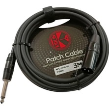 Mythriva Kirlin MPC-471B 3 Mt. Patch Cable Bağlantı Kablosu Xlr Male - 1/4 Inç Mono Plug