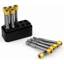 Mythriva (10 Adet) N35 Mıknatıslı Ph2 Yıldız Bits Uç Manyetik Halka S2 Çelik Ph2 65 mm 1/4"
