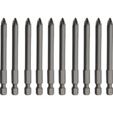 Mythriva (10'lu Set) Mıknatıslı Pozidriv Bits Uç Pz2 100 mm Kutulu Manyetik 1/4 Matkap Ucu 10 cm