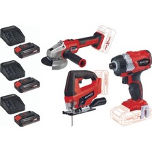 Mythriva Einhell Axxio 18/115 Q Avuç Taşlama Tc-Js 18 Li Dekupaj Te-Cı 18 Bl Vidalama 3X2.5AH Akülü Set
