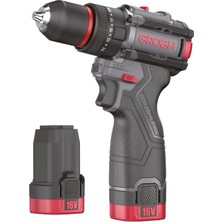 Mythriva Kömürsüz Motorlu Şarjlı Darbeli Matkap 16V 2AH GRX1634-2 Bmc | Çift Vitesli Akülü Vidalama
