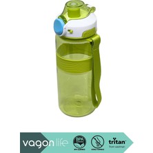 Mythriva Vagonlife 800ML Rahat Içim El Askılı Kilitli Kapaklı Sızdırmaz Tritan Su Matarası (Açık Yeşil)