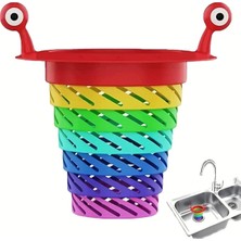 Mythriva Usin Renkli Plastik Katlanabilir Kolay Takıp Çıkarılabilir Duş Lavabo Banyo Balkon Gider Süzgeci