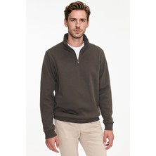 Altınyıldız Classics Standart Fit Normal Kesim Içi Polarlı Bato Yaka Pamuklu Sweatshirt