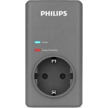 Mythriva Phılıps CHP7010G/10 1140 Joule Tekli Akım Korumalı Priz, Gri