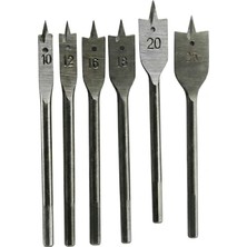 Mythriva Yaprak Matkap Ucu Set, 6 Parça, 10-12-16-18-20-25MM, Ahşap Delme-Oyma ve Sıhhi Tesisat Için