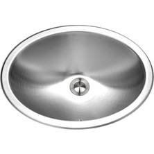 Mythriva Houzer CHO-1800-1 Opus Serisi Gömme Paslanmaz Çelik Oval Kase Lavabo Taşma