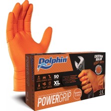 Mythriva Dolphin Powergrip Turuncu Nitril Eldiven Xl Beden