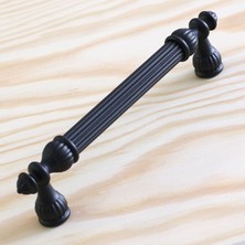 Mythriva BADEM10 Şah Kulp Mobilya Mutfak Dolabı Çekmece Dolap Kulpları Kapak Kulpu Kulbu Siyah 96 mm Metal