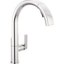 Mythriva Delta Faucet Keele Pull Down Mutfak Bataryası Krom, Aşağı Çekmeli Püskürtücülü Krom Mutfak Bataryası, Mutfak Lavabo Bataryası, Manyetik Yerleştirme Püskürtme Başlıklı Mutfak Lavabo Bataryası, Krom