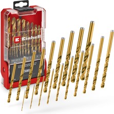 Mythriva Orijinal Einhell 19-Parça Hss-G Titanyum Metal Matkap Ucu Seti (Tam Taşlanmış Hss 4341 Çelik, Titanyum Kaplama, 135° Çift Açılı Uç, Frezelenmiş Tip N Spiral, Yuvarlak Şaft) - 49427019