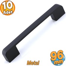 Mythriva 10 Adet Radus Siyah Metal Kulp 96 mm - 9.6 cm Mobilya Çekmece Mutfak Dolabı Dolap Kulpları Kulbu Kulpu