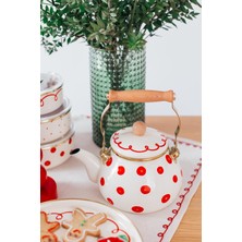 Mythriva Merry Yılbaşı Özel Emaye Vintage Kettle (2litre- Ocakta-Sobada Kullanılabilir)