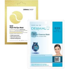 Mythriva Dermal 3 Katmanlı Gold Göz Maskesi ve Arındırıcı ve Pürüzsüzleştirixci Aqua Maske Seti