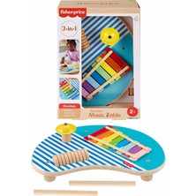 Mythriva Fisher-Price Ahşap Müzik Keyfi 3 Ahşap Parçadan Oluşan Perküsyon Enstrümanları HXT91