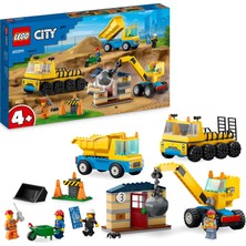 Mythriva LEGO City Inşaat Kamyonları ve Yıkım Gülleli Vinç 60391