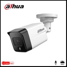 Dahua IPC-HFW1239TC1-SA-IL-0280B, 2mpix, 2,8mm  Lens, Sd Kart, Smart Dual Light, H265+, 30MT Gece Görüşü, Dahili Mikrofon, IP67, Poe Bullet Ip Kamera
