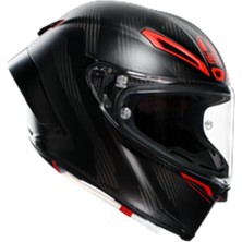 Agv Kask Pısta Gp Rr Mplk Intrepıdo Matt Carbon Blk Red - Beden M