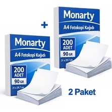 Neva Home A4 Fotokopi Kağıdı, 21X29,7 Cm, 200 Sayfa, Beyaz, Yazıcı ve Fotokopi Uyumlu, 90 Gram 2 Paket