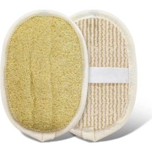 Neva Home Oval Kabak Lifi, Çift Taraflı Doğal Banyo Kesesi-Antibakteriyel Sağlıklı Bulaşık Süngeri, Seyahat BOY,15X11 Cm, Rovin Kumaşlı,çok Amaçlı Kullanım Cilt Yenileyici Canlandırıcı Etki, Antiselülit