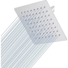 Neva Home 25X25 cm 304 Paslanmaz Çelik Tepe Duşu – Geniş Kare Duş Başlığı, Sabit Tepe Duş Başlığı, Handshower Uyumlu, Modern ve Dayanıklı Duş Sistemi Parçası (Kare)