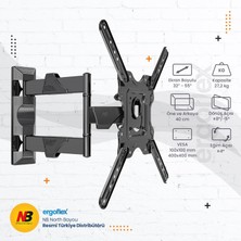 Kahveci Elektronik Store North Bayou Nb P4 Ergonomic Ultra Ince 32"–55" Alman Tuv Sertifikalı Profosyonel Tv Askı Aparatı