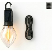 Neva Home Solar ve Type-C Şarjlı Kamp Lambası | 3 Kademeli Işık, Şarj Göstergeli, Asılabilir Suya Dayanıklı Çadır ve Doğa Feneri