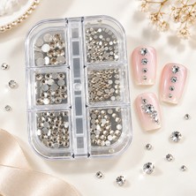 Nainja 6lı Parlak Kristal Görünümlü Tırnak Süsleme Taşları 6 Boy Nail Art Süsleme Taşları WN-518