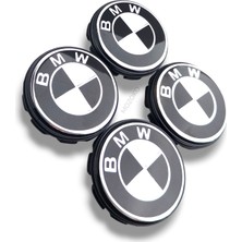 MOZOKO Bmw Uyumlu Siyah 68 mm Dış Çap 65 mm Iç Çap 10 Tırnaklı Jant Göbeği Kapak Seti, 4 Adet