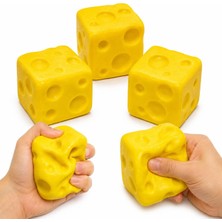 Neva Home Cheese Squishy Peynir Şeklinde Stres Oyuncağı, Yumuşak ve Yavaşça Eski Formuna Dönen Sıkma Oyuncağı, Çocuk ve Yetişkinler Için Eğlenceli Fidget Oyuncak